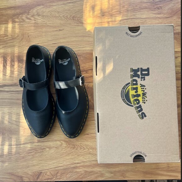 Dr Martens BRAND-NEW Elphie Virginia Leather Mary Jane Shoes Women's Sz 7 - Picture 2 of 13